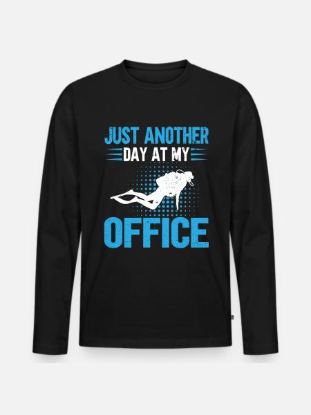 Diving Diver Ocean Lovers - Men's Premium Organic Long Sleeve Shirt - black