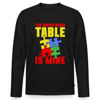 Puzzle Pièce Puzzle Amateur de Puzzle - T-shirt manches longues Premium bio Homme - noir - Devant - Nico (187cm)