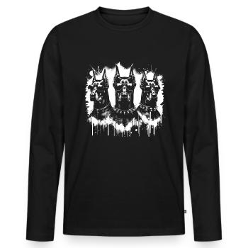 Doberman Pinscher Doberman Lover Dog Owner - Men's Premium Organic Long Sleeve Shirt - black - Front - Nico (187cm)