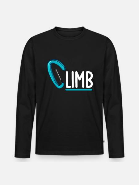 Klettern Mountain Boulder Climble Kletterer - Männer Premium Bio Langarmshirt - Schwarz