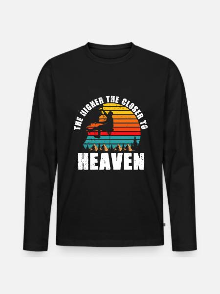 Climbing Mountain Boulder Climble Climber - Men's Premium Organic Long Sleeve Shirt - black