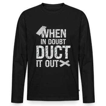 Duct Tape Engineer Humorous Men's Duct Tape - Men's Premium Organic Long Sleeve Shirt - black - Front - Nico (187cm)