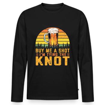 Bräutigam Bachelor Party Unkraut - Männer Premium Bio Langarmshirt - Schwarz - Vorne - Nico (187cm)
