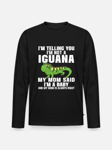 Iguanian Reptile Lover Herpetologist - Men's Premium Organic Long Sleeve Shirt - black