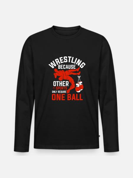 Wrestling - Men's Premium Organic Long Sleeve Shirt - black