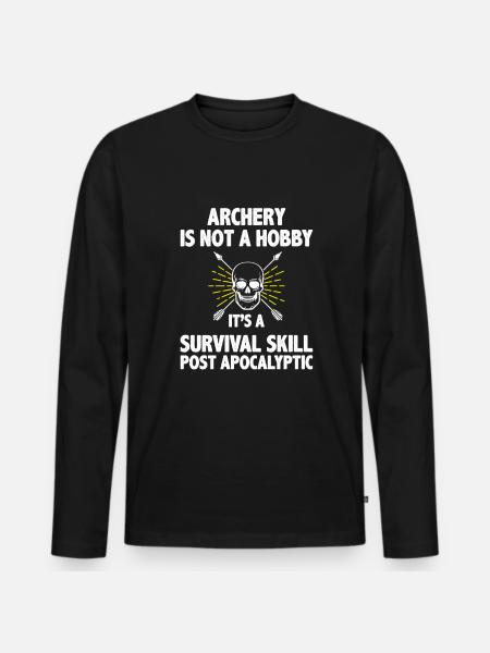 Bogenschießen Bogenschütze - Männer Premium Bio Langarmshirt - Schwarz