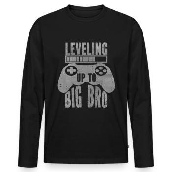 Video Games Gaming Boys Brother Teen - Men's Premium Organic Long Sleeve Shirt - black - Front - Nico (187cm)