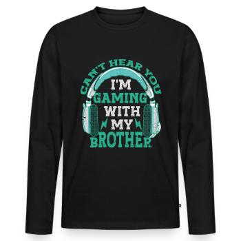 Video Games Gaming Boys Brother Teen - Men's Premium Organic Long Sleeve Shirt - black - Front - Nico (187cm)