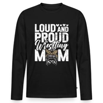 Lutte Maman Lutteuse Femmes Combattante - T-shirt manches longues Premium bio Homme - noir - Devant - Nico (187cm)