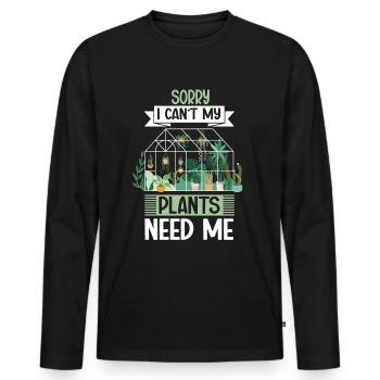 Garden Garden Garden Plants Vegetables - Men's Premium Organic Long Sleeve Shirt - black - Front - Nico (187cm)