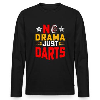Darts Player Steeldart Funny Dart 180 Darts - Männer Premium Bio Langarmshirt - Schwarz - Vorne - Nico (187cm)