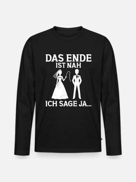 Le marié Funny EVJ - T-shirt manches longues Premium bio Homme - noir