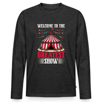 Circus Staff Carnival Costume Circus Event - Men's Premium Organic Long Sleeve Shirt - heather anthracite - Front - Nico (187cm)
