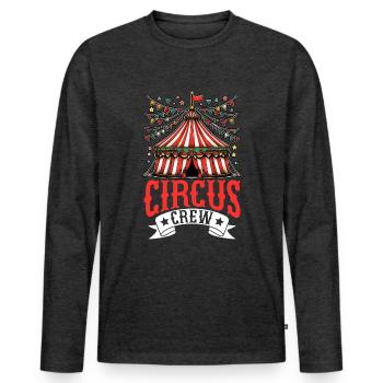 Circus Staff Carnival Costume Circus Event - Men's Premium Organic Long Sleeve Shirt - heather anthracite - Front - Nico (187cm)