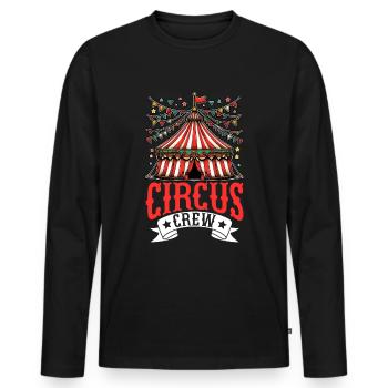 Circus Staff Carnival Costume Circus Event - Men's Premium Organic Long Sleeve Shirt - black - Front - Nico (187cm)