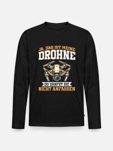 Drone Pilot Quadcopter Flying Quadcopter - Men's Premium Organic Long Sleeve Shirt - black