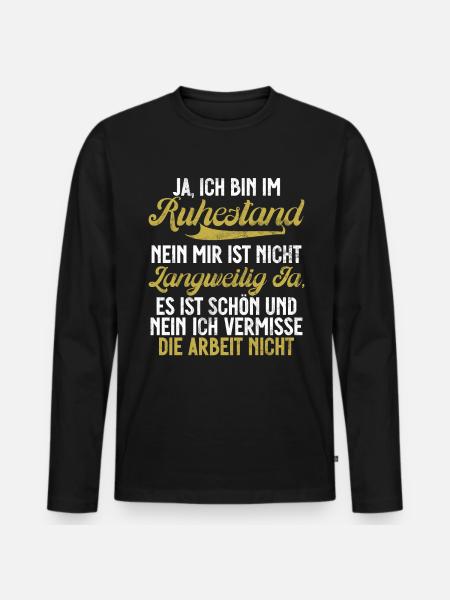 Pensionering Legende Sjov Pension Pension Pensionist - Premium økologisk langærmet T-shirt til mænd - sort