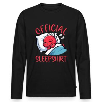 Official Sleeper Dragon Sweet Lazy - Men's Premium Organic Long Sleeve Shirt - black - Front - Nico (187cm)