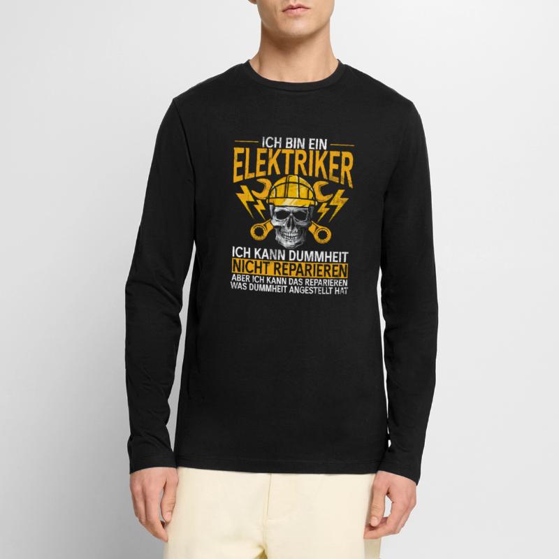 Electronics Technician Electrics Profession Volt Electrical Engineering Men's Premium Organic Long Sleeve Shirt