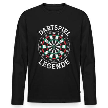 Fléchettes Jeu de fléchettes Jeu de fléchettes Jeu de fléchettes - T-shirt manches longues Premium bio Homme - noir - Devant - Nico (187cm)