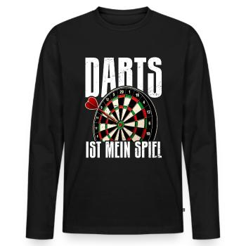 Fléchettes Jeu de fléchettes Jeu de fléchettes Jeu de fléchettes - T-shirt manches longues Premium bio Homme - noir - Devant - Nico (187cm)