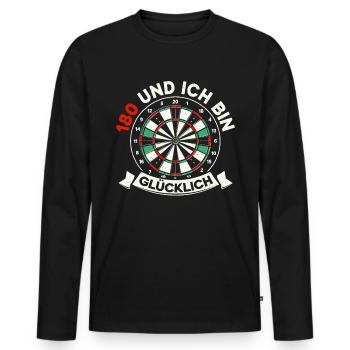 Fléchettes Jeu de fléchettes Jeu de fléchettes Jeu de fléchettes - T-shirt manches longues Premium bio Homme - noir - Devant - Nico (187cm)