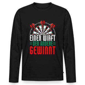 Fléchettes Jeu de fléchettes Jeu de fléchettes Jeu de fléchettes - T-shirt manches longues Premium bio Homme - noir - Devant - Nico (187cm)