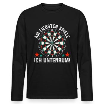 Fléchettes Jeu de fléchettes Jeu de fléchettes Jeu de fléchettes - T-shirt manches longues Premium bio Homme - noir - Devant - Nico (187cm)