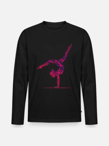 Gymnastique Gymnaste Gymnaste acrobatique - T-shirt manches longues Premium bio Homme - noir