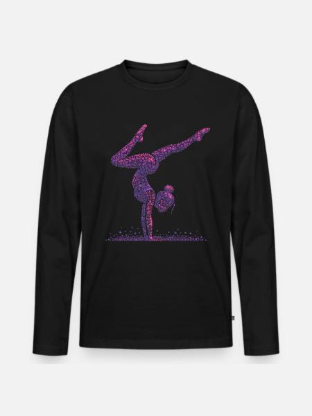 Gymnastique Gymnaste Gymnaste acrobatique - T-shirt manches longues Premium bio Homme - noir