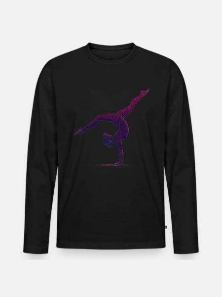 Gymnastics Gymnast Acrobatics Gymnast - Men's Premium Organic Long Sleeve Shirt - black