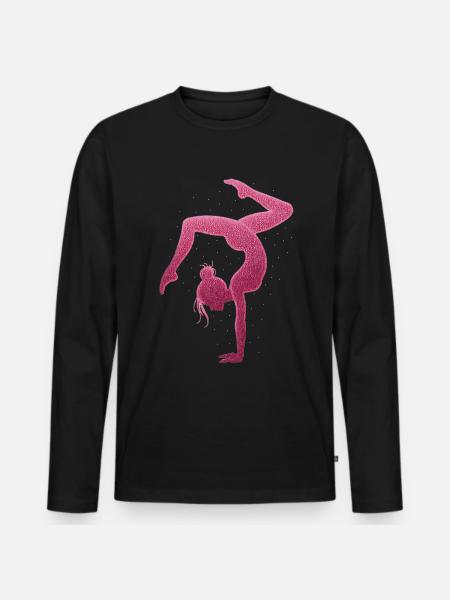 Gymnastique Gymnaste Gymnaste acrobatique - T-shirt manches longues Premium bio Homme - noir