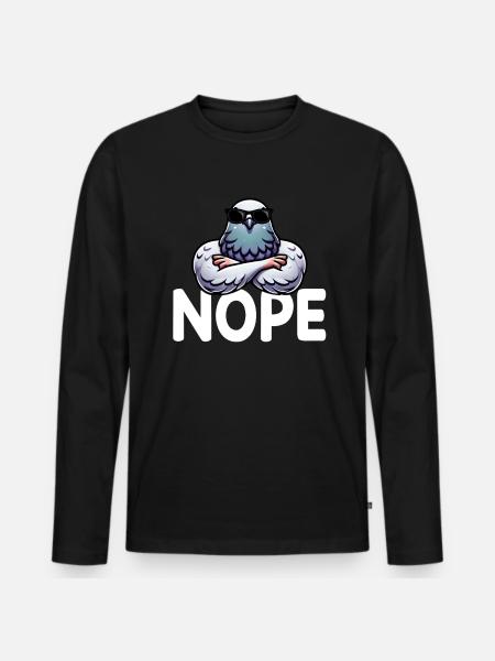 Pigeon Lovers Pigeons Bird Lovers - Men's Premium Organic Long Sleeve Shirt - black