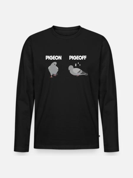 Pigeon Lovers Pigeons Bird Lovers - Men's Premium Organic Long Sleeve Shirt - black