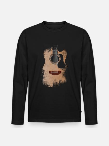 Guitarist Guitarist Musician Guitar Music - Men's Premium Organic Long Sleeve Shirt - black