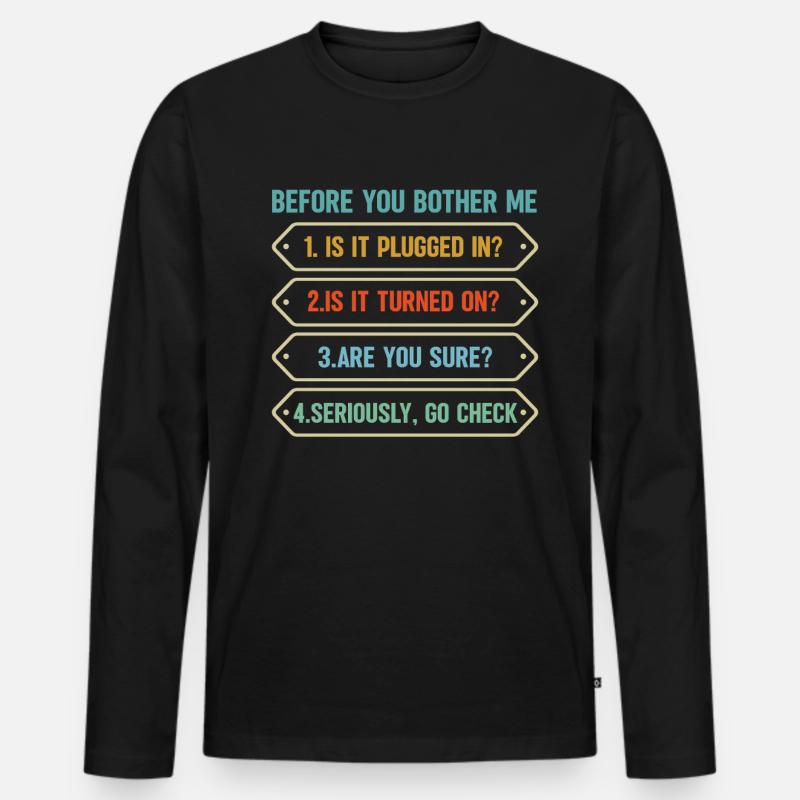 Programmierer Computercodierungssoftwareentwickler - Männer Premium Bio Langarmshirt - Schwarz