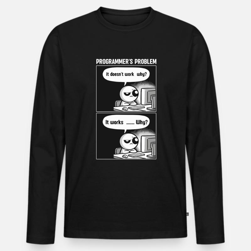 Programmierer Computercodierungssoftwareentwickler - Männer Premium Bio Langarmshirt - Schwarz