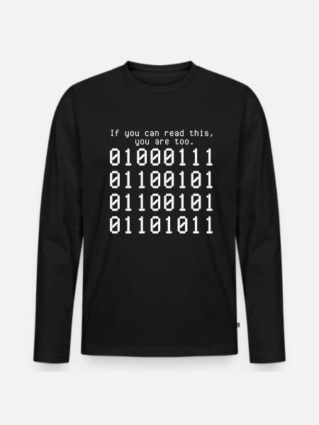Programmer Computer Coding Software Developer - Men's Premium Organic Long Sleeve Shirt - black