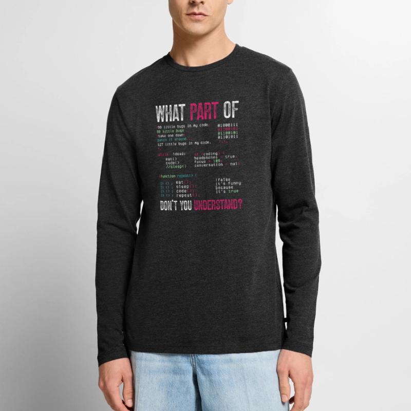 Programmierer Computercodierungssoftwareentwickler Männer Premium Bio Langarmshirt