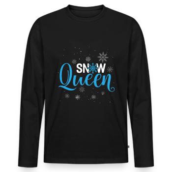 Snow Queen - (s.k) - Men's Premium Organic Long Sleeve Shirt - black - Front - Nico (187cm)