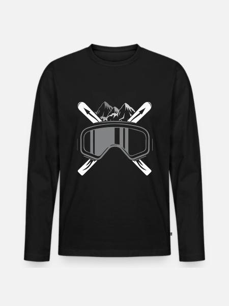 Schifoan - (sk) - Männer Premium Bio Langarmshirt - Schwarz