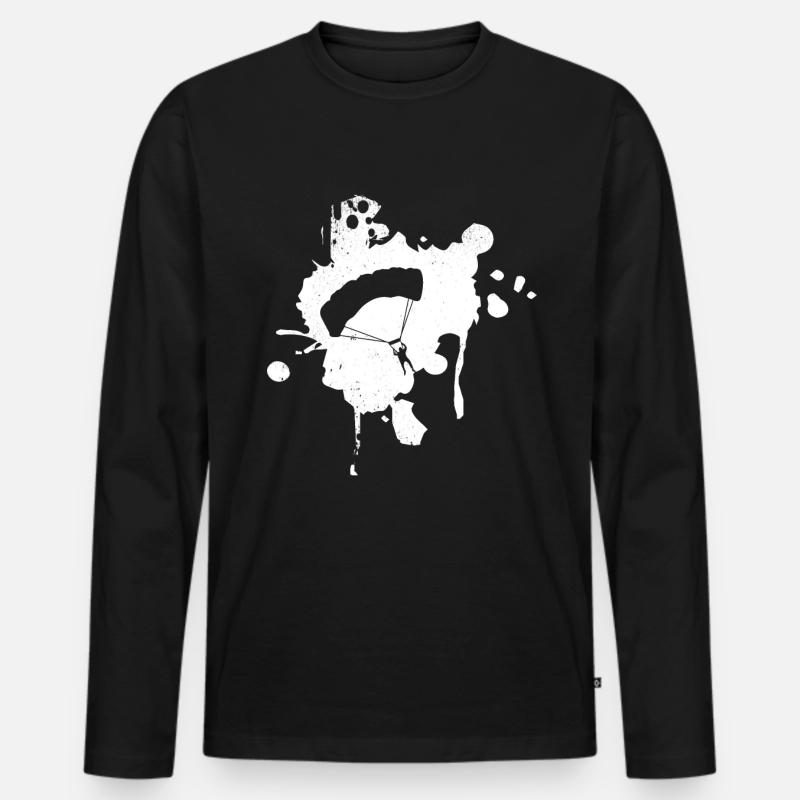 Gleitschirmfliegen - (5) - Männer Premium Bio Langarmshirt - Schwarz