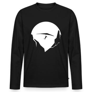 Montagne - Parapente - (14) - T-shirt manches longues Premium bio Homme - noir - Devant - Nico (187cm)