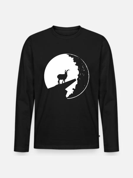 Chèvre - (6) - T-shirt manches longues Premium bio Homme - noir