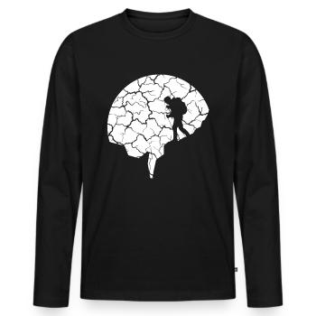 Lune - Randonnée - (8) - T-shirt manches longues Premium bio Homme - noir - Devant - Nico (187cm)