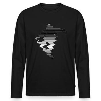 Snowboarding - (6) - Men's Premium Organic Long Sleeve Shirt - black - Front - Nico (187cm)
