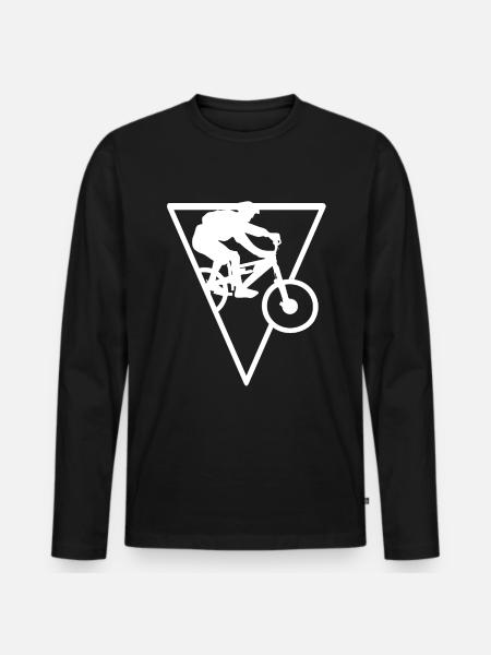 Triangle - Cyclisme - (3) - T-shirt manches longues Premium bio Homme - noir