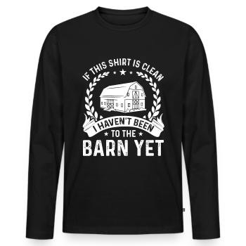 Si cette chemise est propre, je n’ai pas été dans - T-shirt manches longues Premium bio Homme - noir - Devant - Nico (187cm)