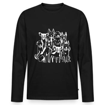 Pariah dogs - Men's Premium Organic Long Sleeve Shirt - black - Front - Nico (187cm)