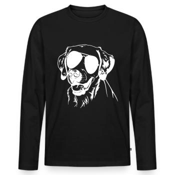 Cool Dog Sunglasses USA - Men's Premium Organic Long Sleeve Shirt - black - Front - Nico (187cm)